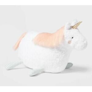 Pillowfort Kids White Chubby Unicorn Figural Pillow